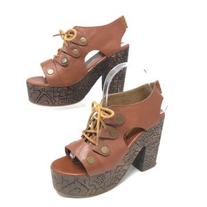 FREE PEOPLE FARRAH PLATFORM LEATHER SANDAL